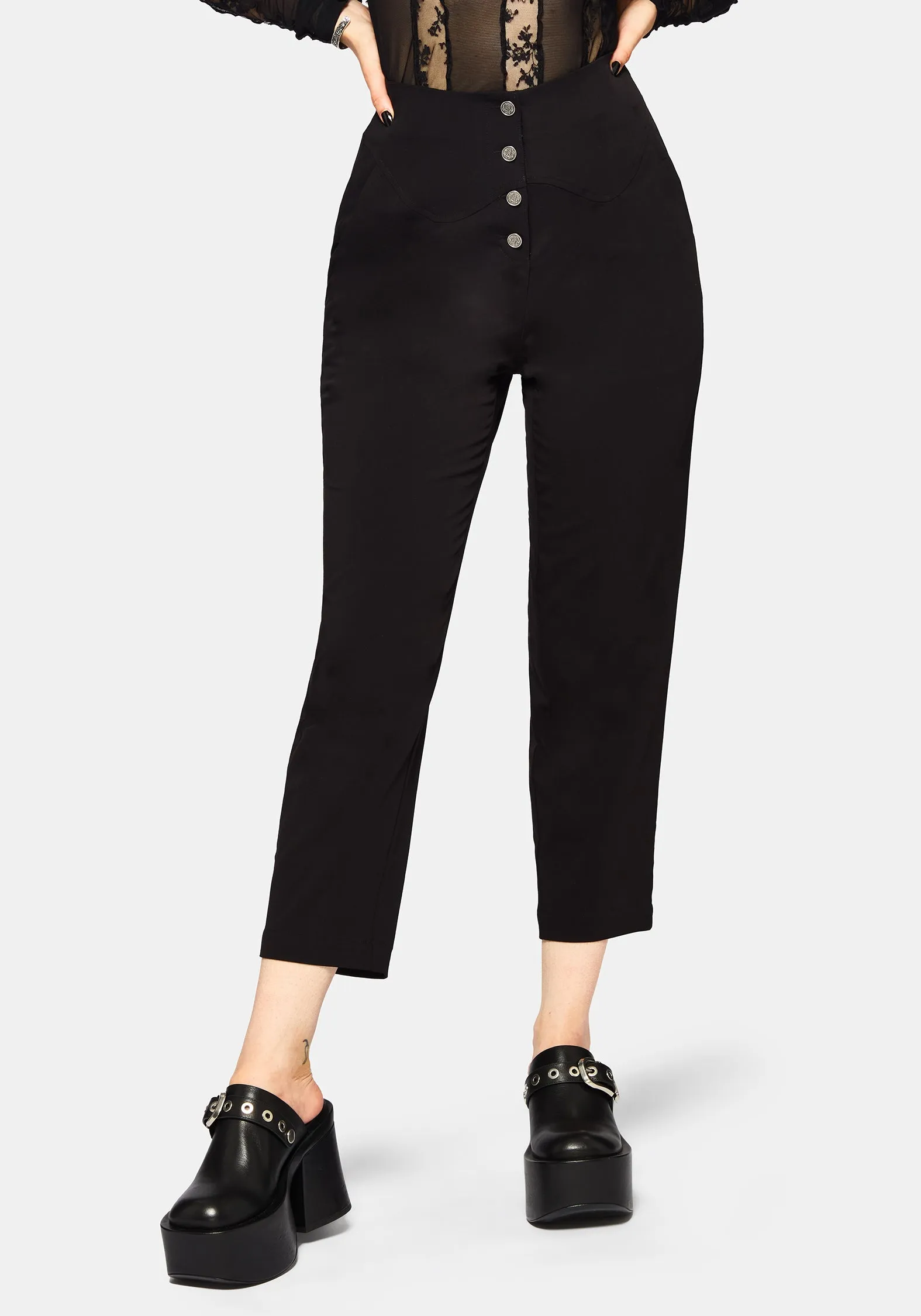 Venere Shaped Waistband Tapered Trouser Easy Stretch Fit Low-rise style
