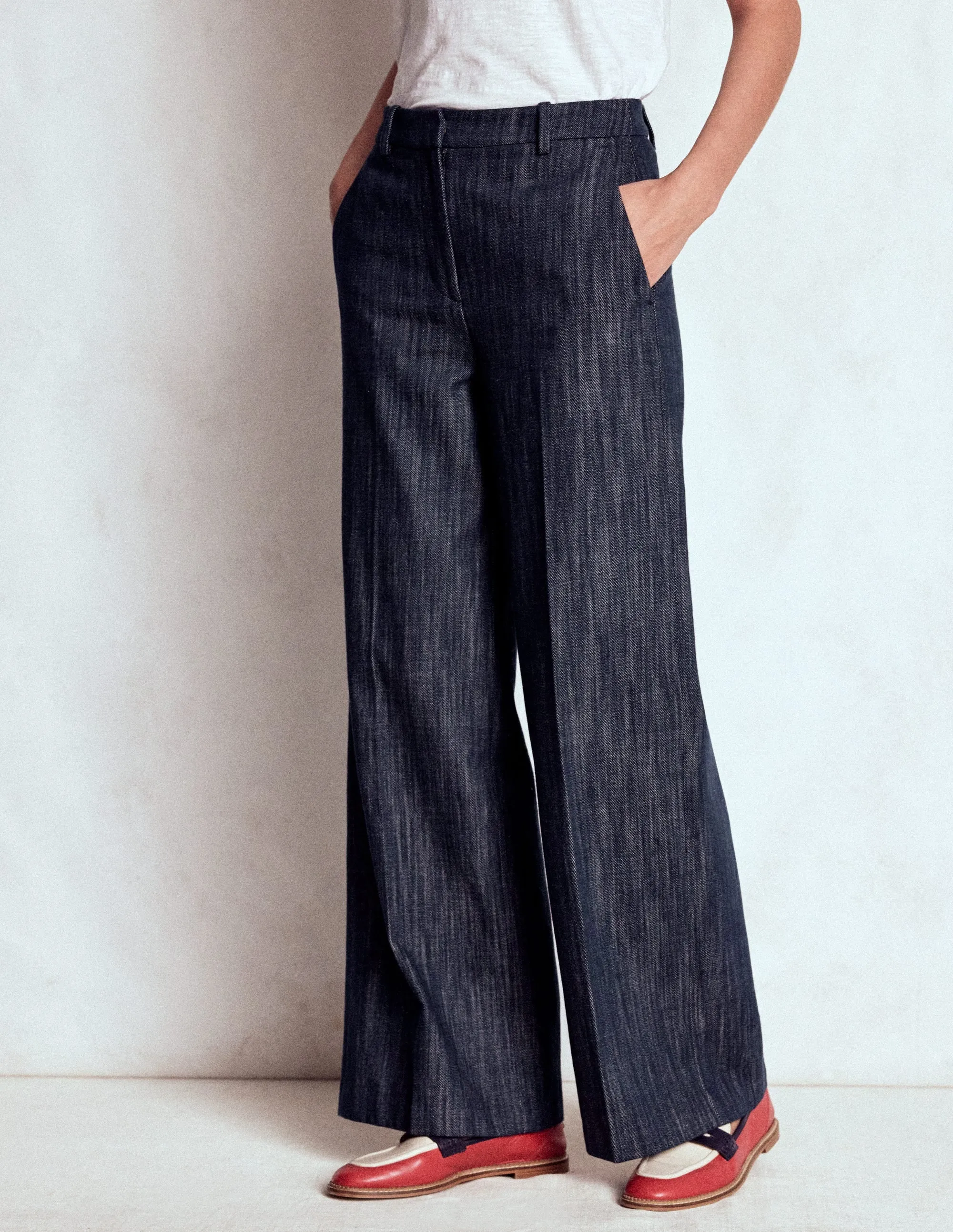 Belgravia Twill Trousers-Navy Indigo clean look SecureClosures
