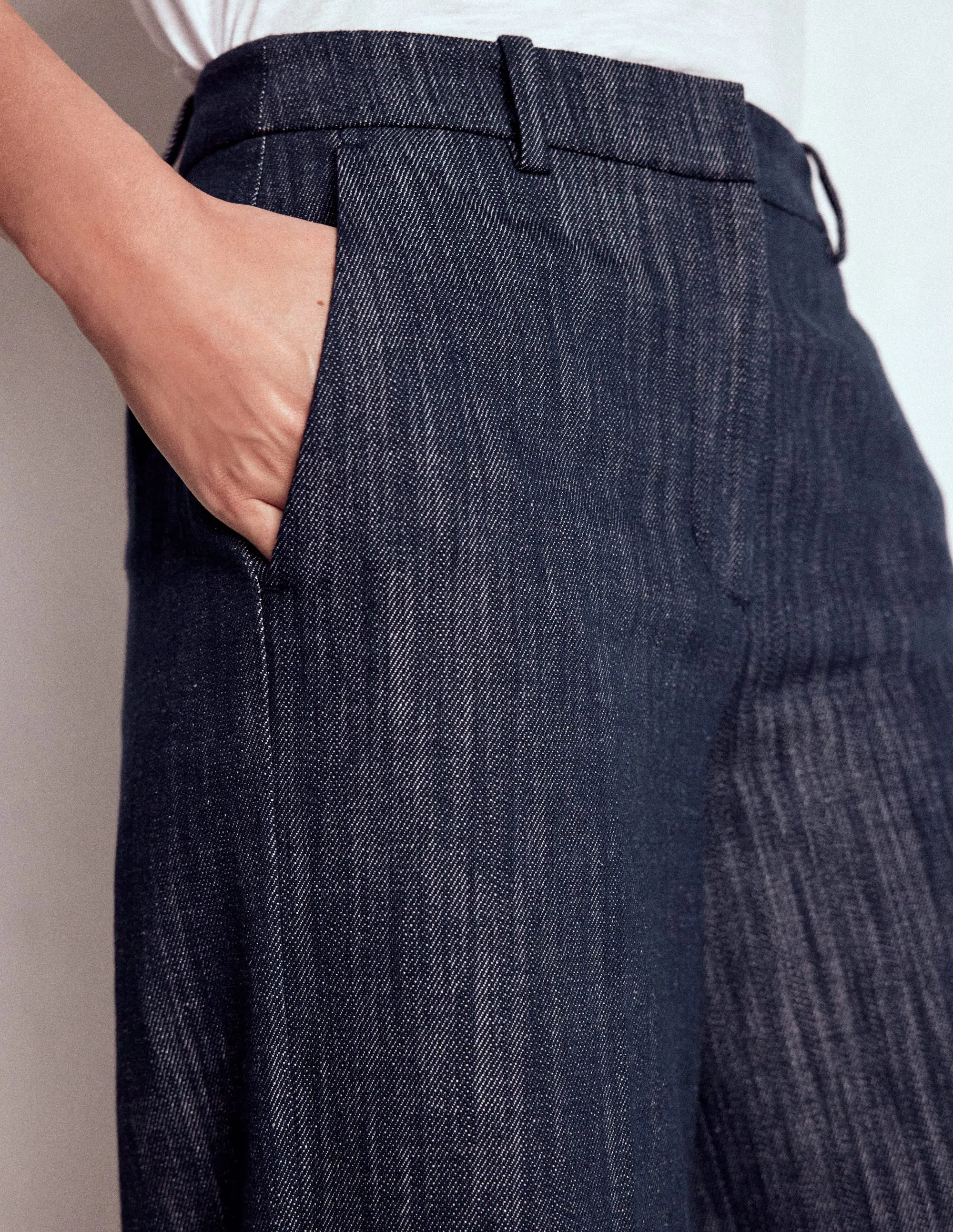Belgravia Twill Trousers-Navy Indigo Tough Style Everyday Style