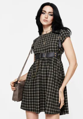 Terra Mini Smock Dress - Olive Timeless fitted silhouette Light Base