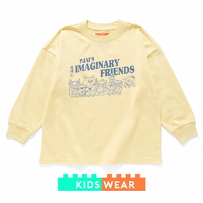 (EX605) Kids Prarade Graphic Long Sleeve Tee Lint Resistant Surface