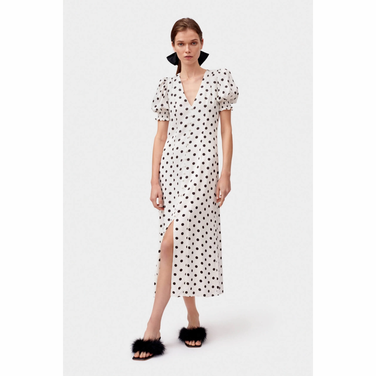 Chic Comfort Wear Chic boho dress Bella Polka Dot Dress White