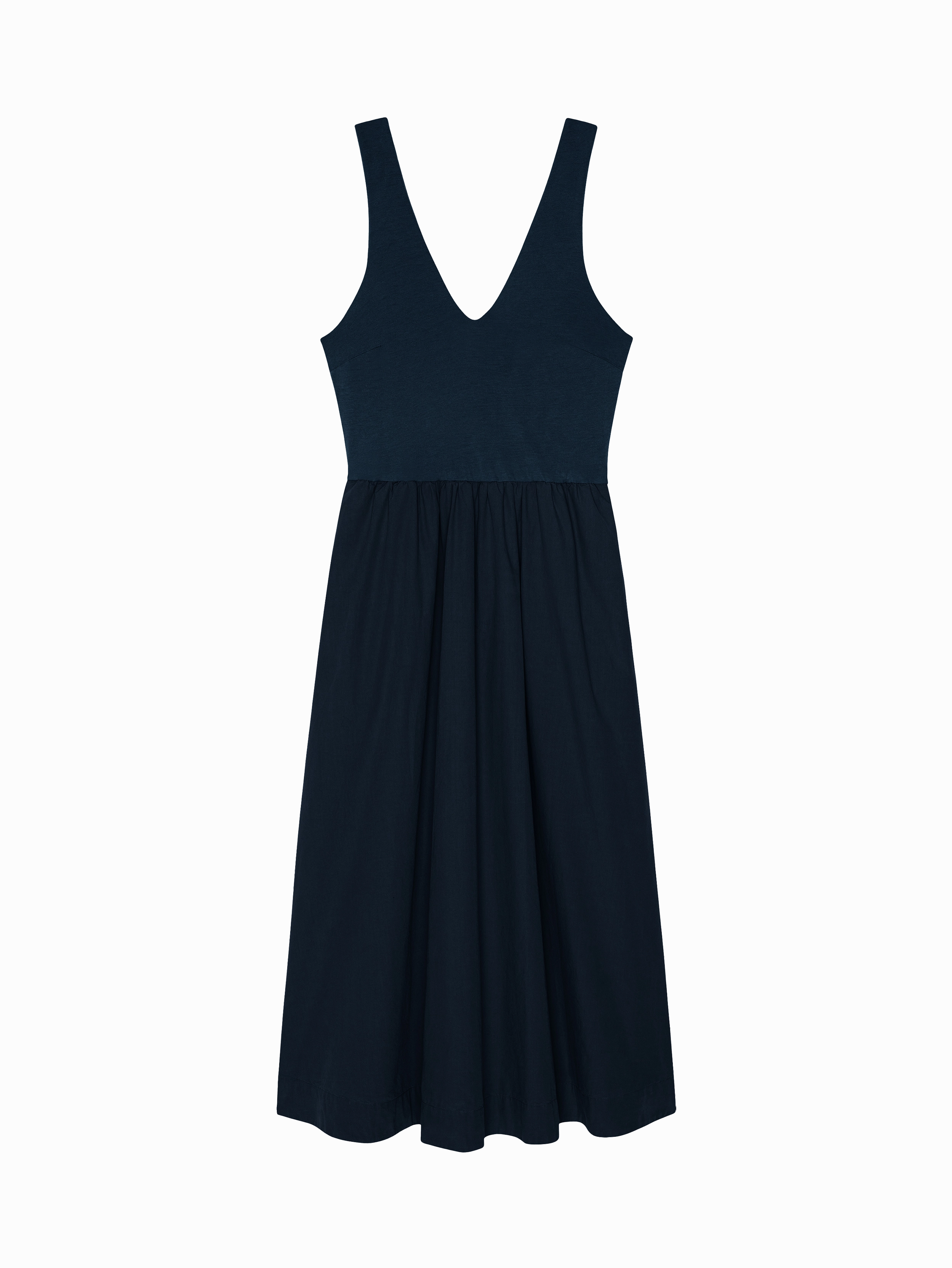 cut out Side Pleats Daria V-Neck Midi