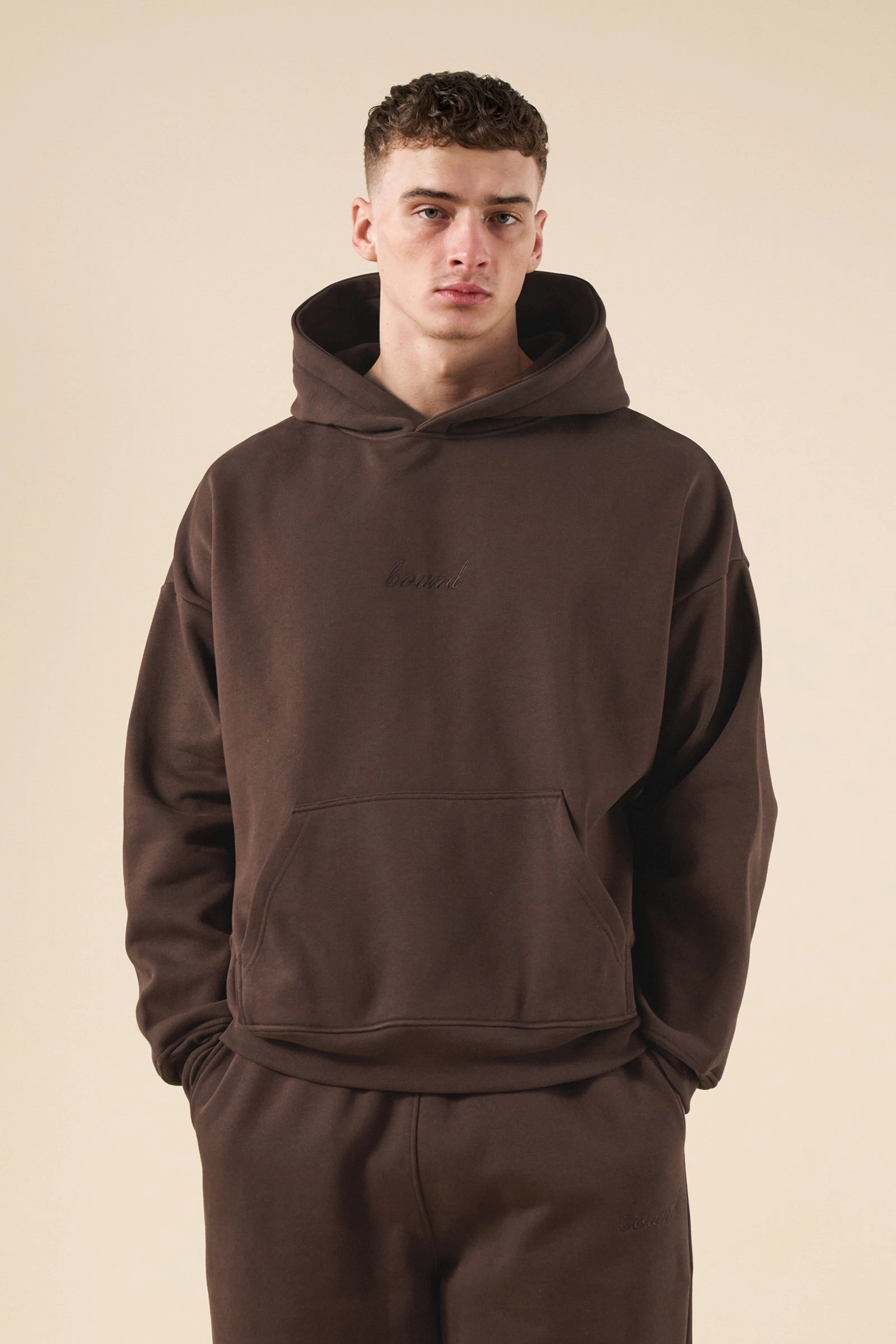 sports event Thermal Insulation Layer bound Sustain Heavy Hoodie - Cocoa Brown