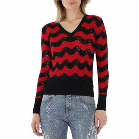 All-Season Comfort Fashionable Wear Marni Ladies Zigzag Cotton Jumper