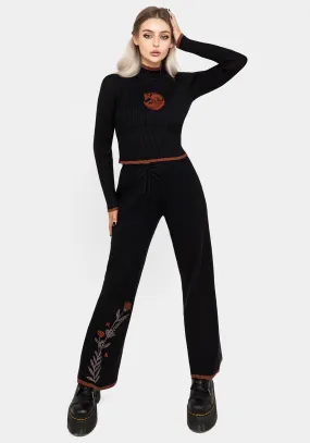 Foxfire Embroidered Knit Joggers Flat Lock Stitching Moisture Control Technology