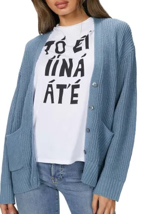 Ribbed Kurt Cardigan In Blue Knit Layering Layered Wearable