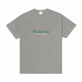 Button Down ethical Vice 84 'Worldwide' Vintage Washed Tee - Graphite