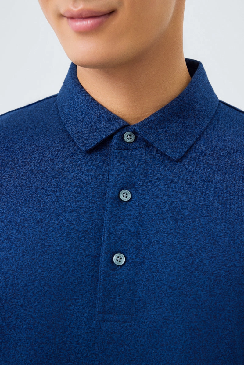 Chill Wear Relaxed Neckline Waterless Dye Jersey Polo | Dark Blue BL3012