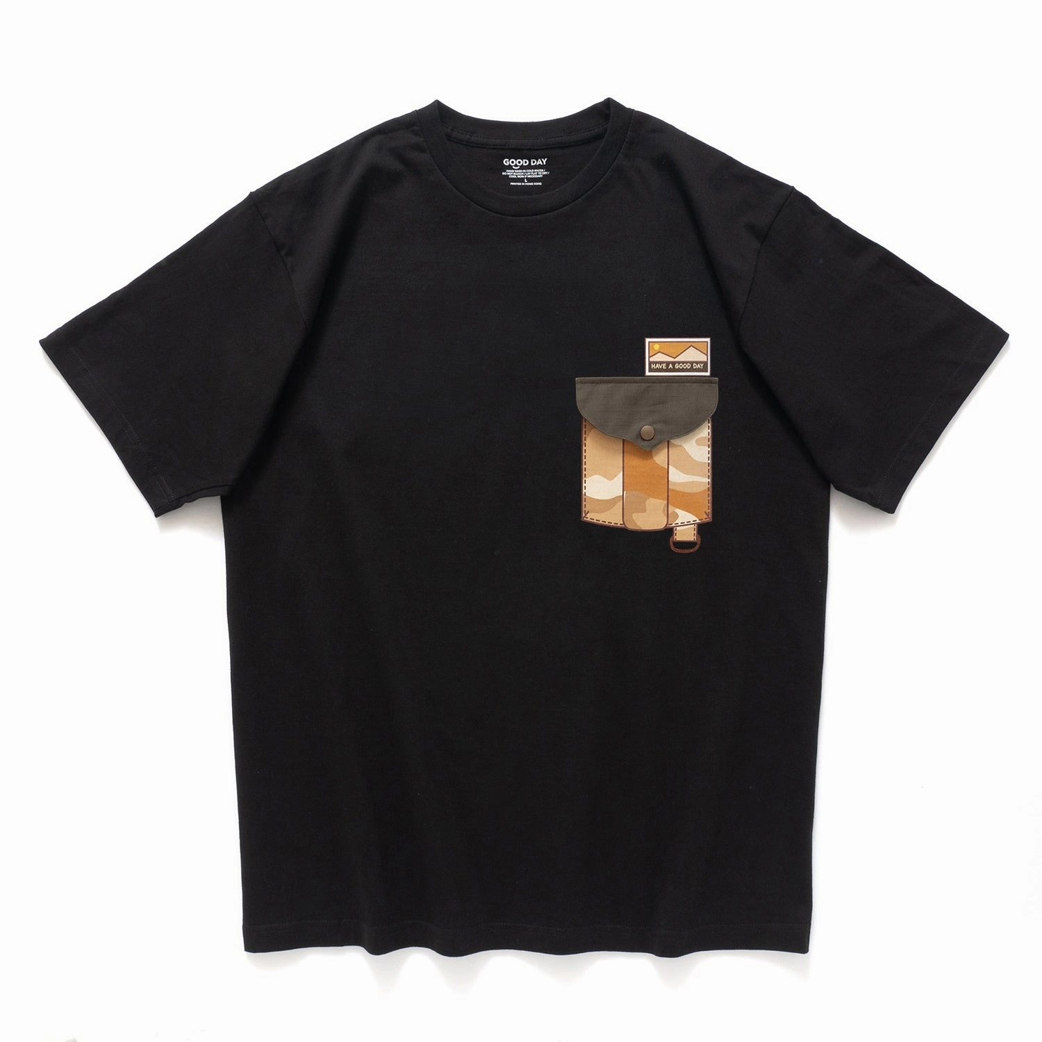 Relaxed Vibe (ZT1399) Camouflage Fake Pocket Tee