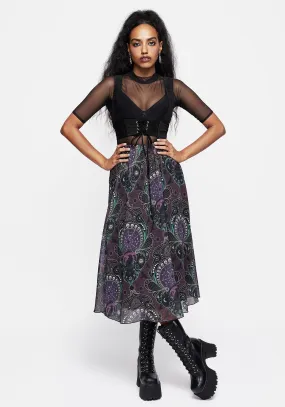 Clarette Chiffon Layered Midi Skirt Style Layering Double Layered Design