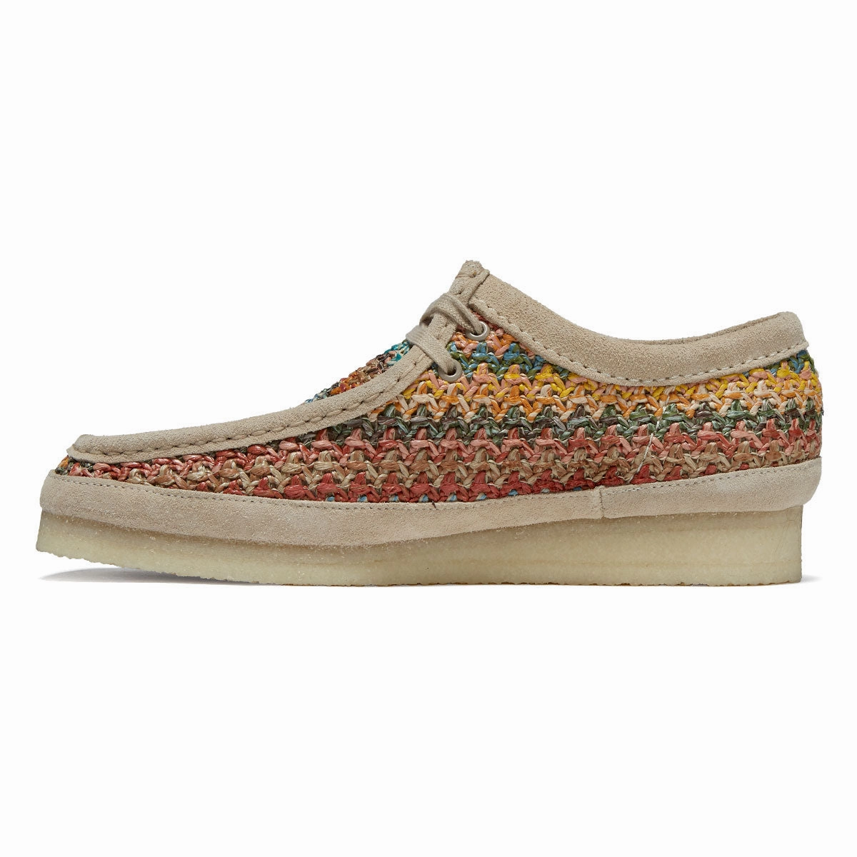 Clarks Wallabee Shoes - Multi Raffia Low Profile Design