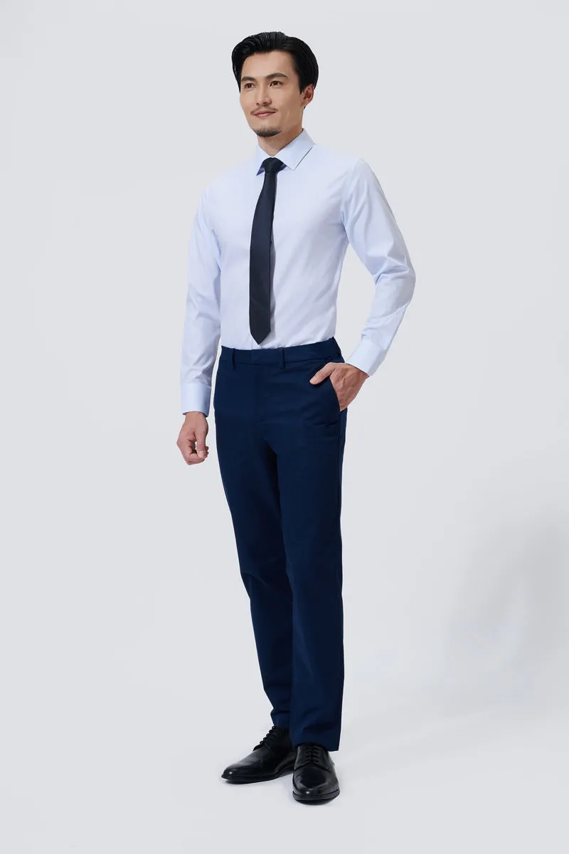 Petite Cut Supreme Cotton-Silk Dress Shirt | Blue Check 2741DK