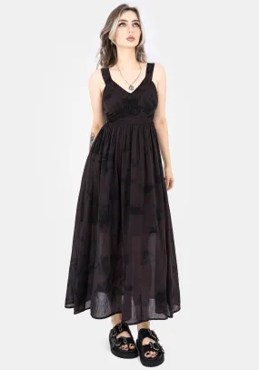 Youthful Look Burnout Tie Die Cotton Midaxi Dress