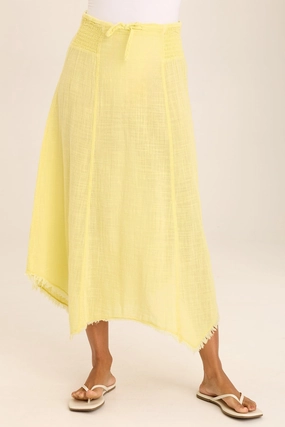 Zuri Gauze Handkerchief Casual Midi Skirt Street Edge