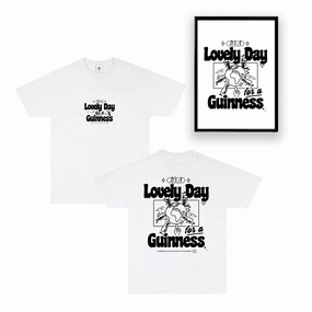 Casual Touch BreathableMeshLining Guinness x UN:IK 'Worldwide' Tee & Print Bundle - White
