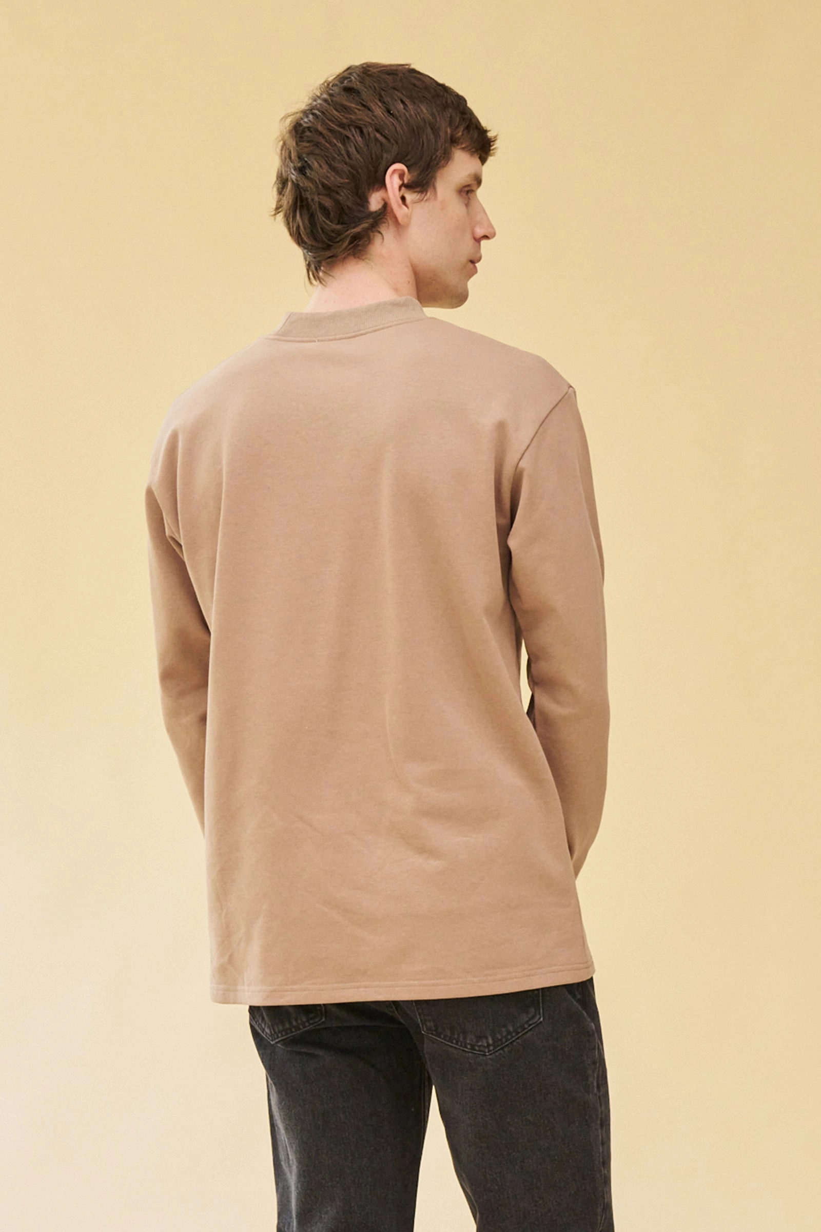bound 'Script' Longsleeve Heavy Tee - Chestnut Gym clothing