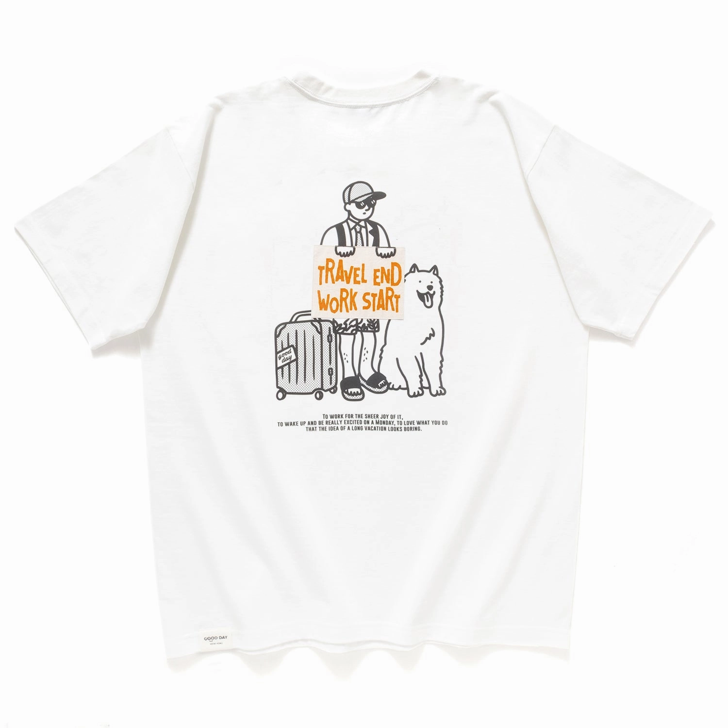 Low carbon footprint Street Outfit (ZT1709) Travel End Work Start Graphic Tee