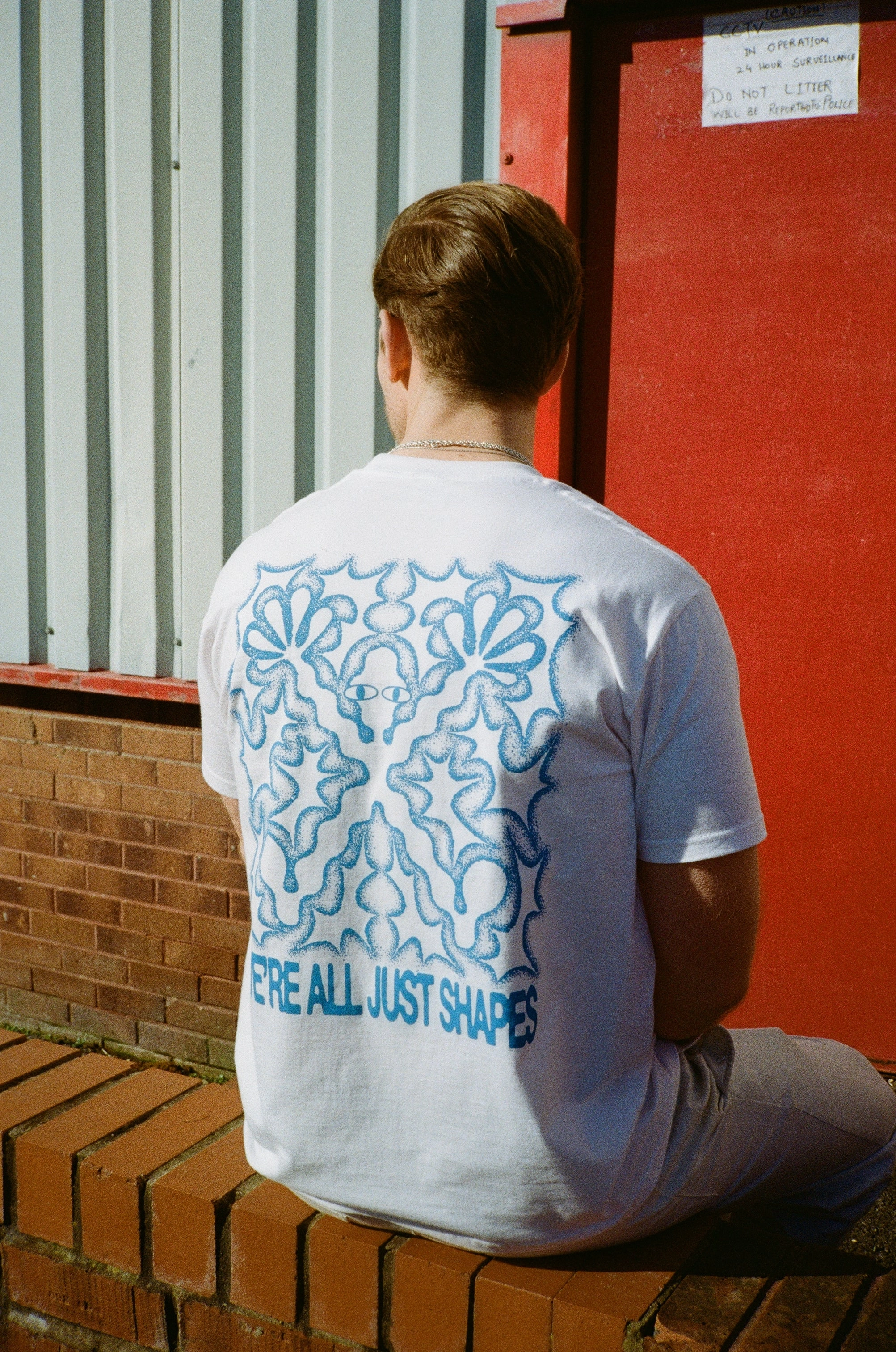 Stone Wash Process KBAR X UN:IK 'Shapes' Tee - White