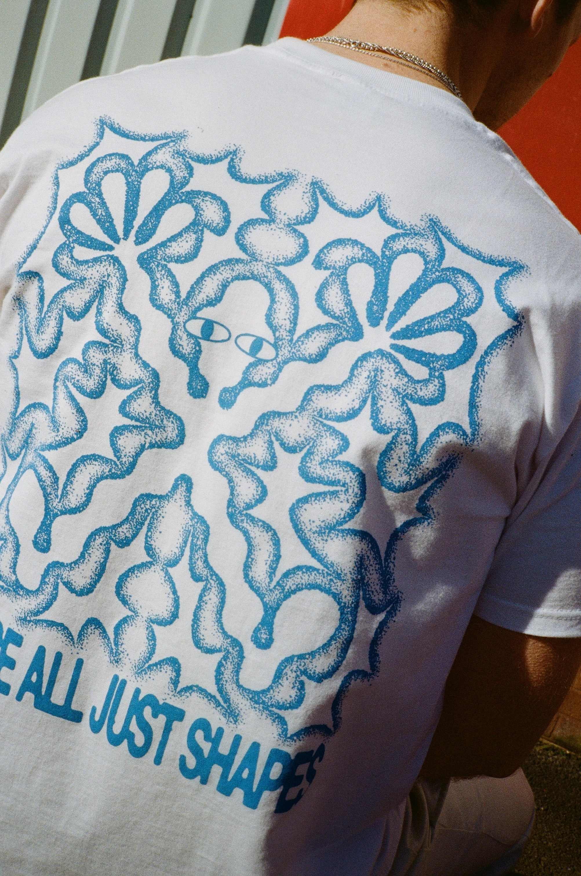 KBAR X UN:IK 'Shapes' Tee - White Soft Touch Fit Chafe Free Armhole