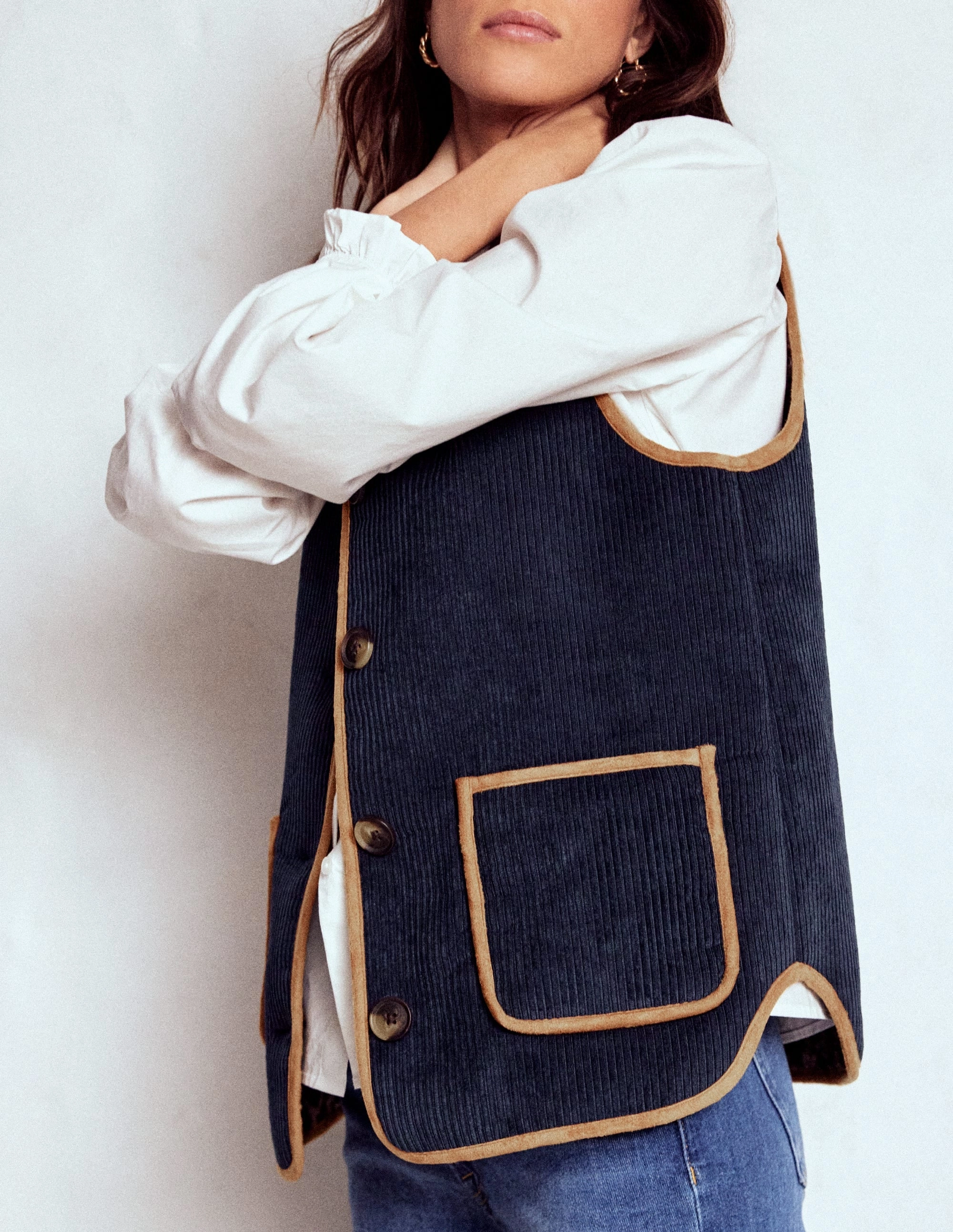 Clerkenwell Reversible Gilet-Navy, Leopard TearResistantOuter Cool Tone