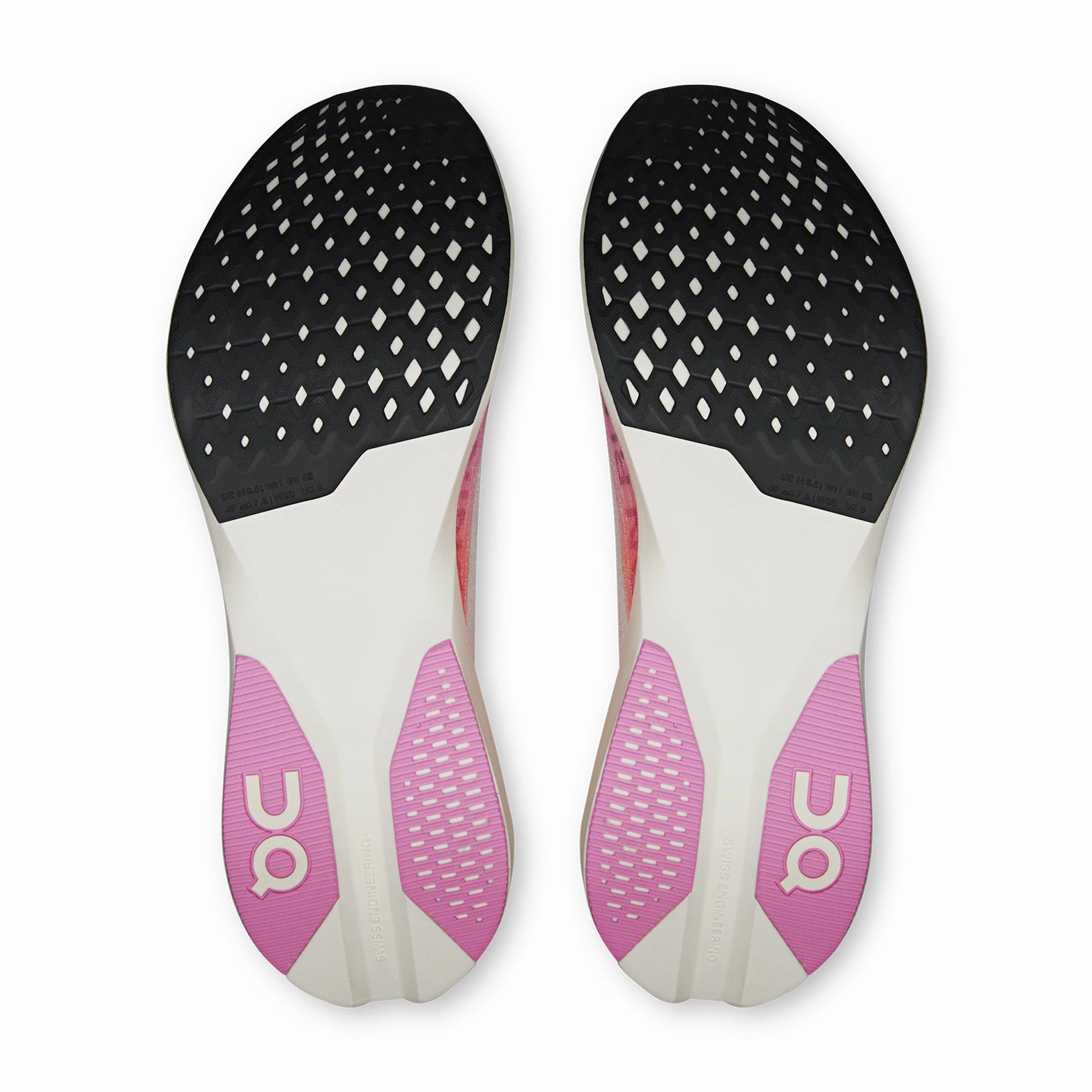 Cloudboom Strike LS White / Raspberry Ventilated Airflow Orthopedic Footbed