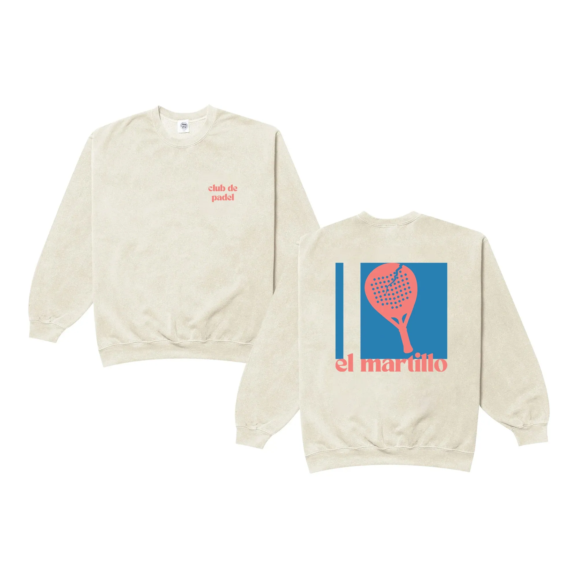 Club de Padel 'El Martillo 2.0' Vintage Washed Sweater - Cream Quick Dry Material