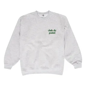 Club de Padel Logo Sweater - Ash Grey Breathable mesh panel Chilly Weather Fashion
