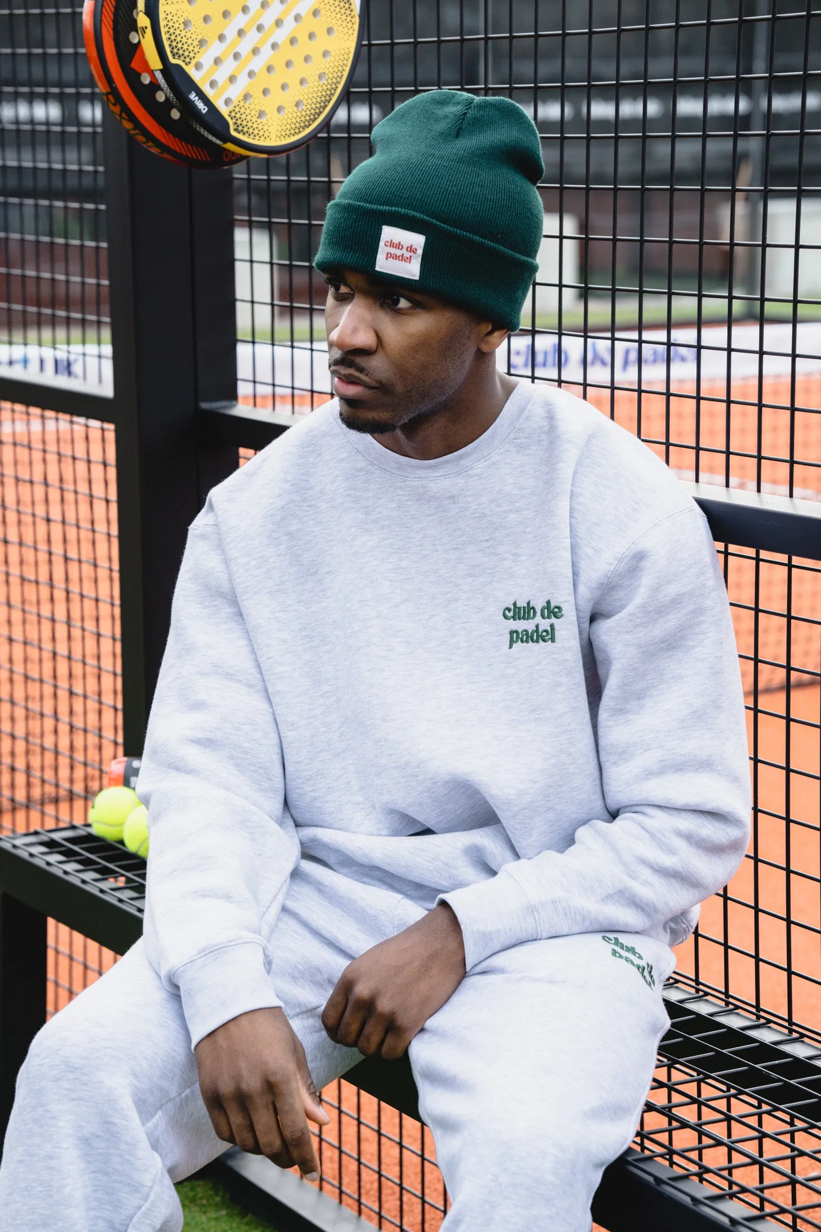 Ventilated Underarm Design Club de Padel Logo Sweater - Ash Grey