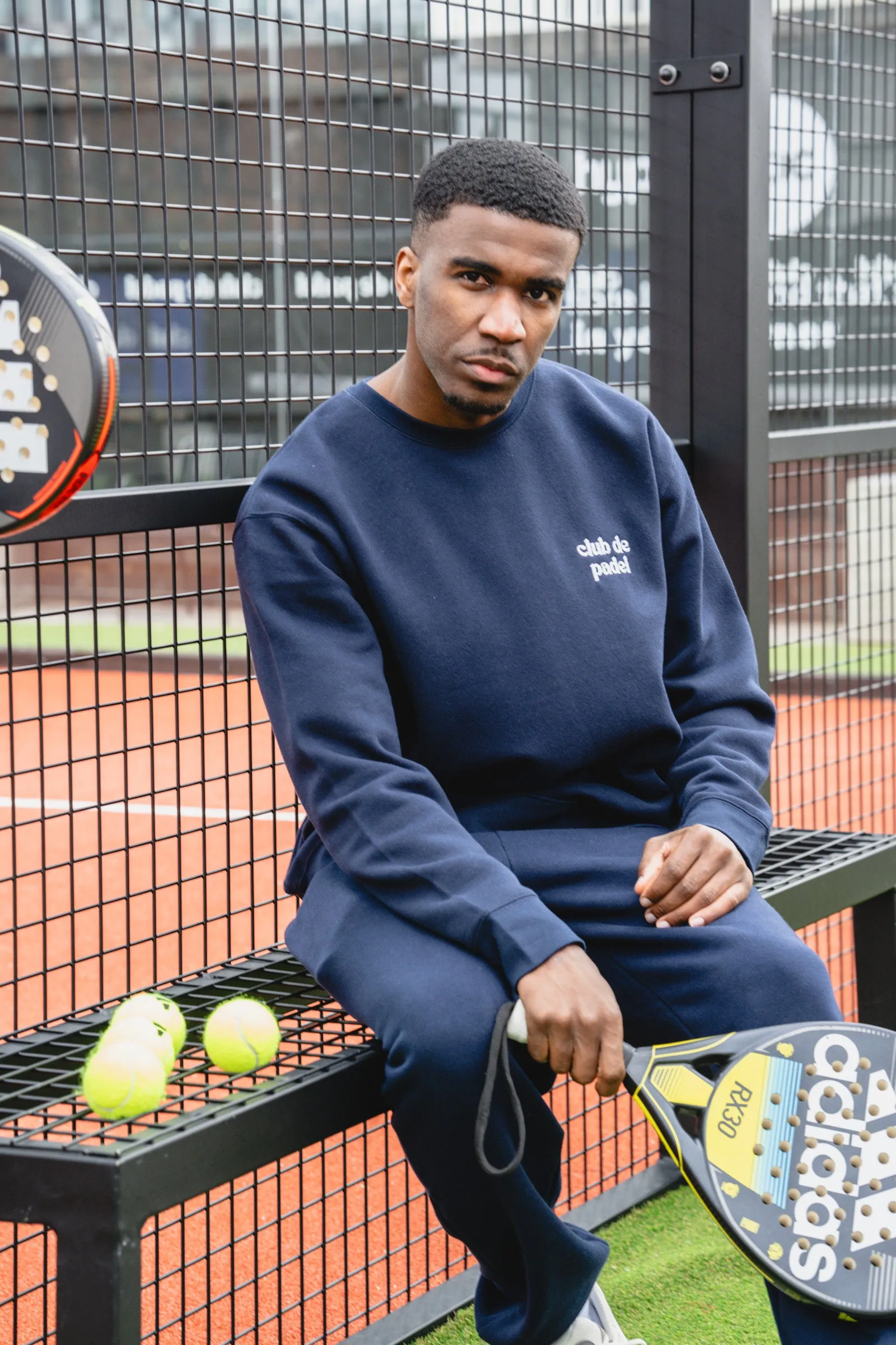 Club de Padel Logo Sweater - Navy Casual Knit