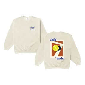 Breathable Material Club de Padel 'Summer Court' Vintage Washed Sweater - Cream