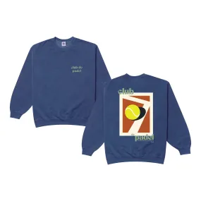 Club de Padel 'Summer Court' Vintage Washed Sweater - Navy Winter Wear Essentials