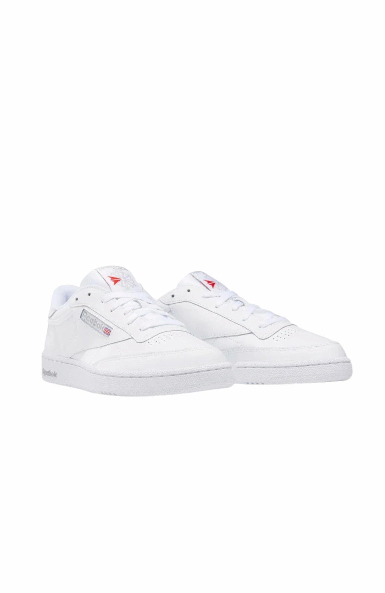 Club C 85 Shoe Int-Wht Sheer Grey Flat Knit Texture Ventilation Ports