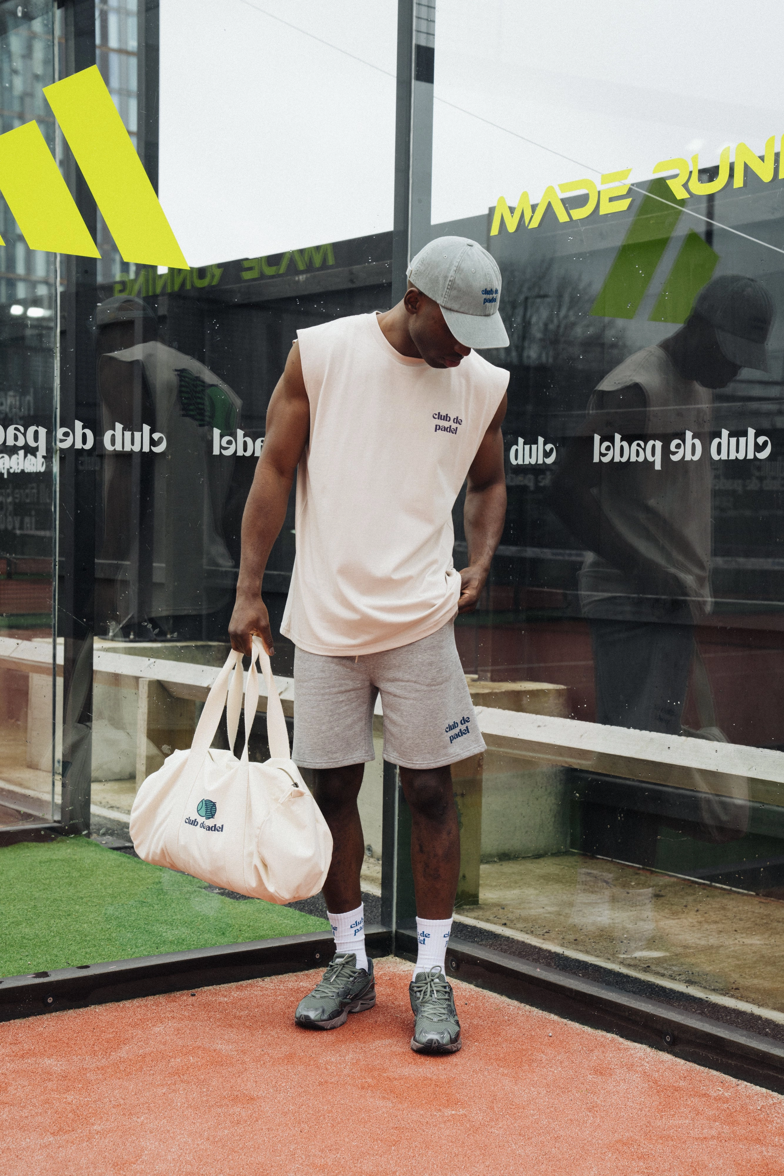 Club de Padel 'Heritage' Active Tank - Ecru Quick Dry Material Stretch Knit