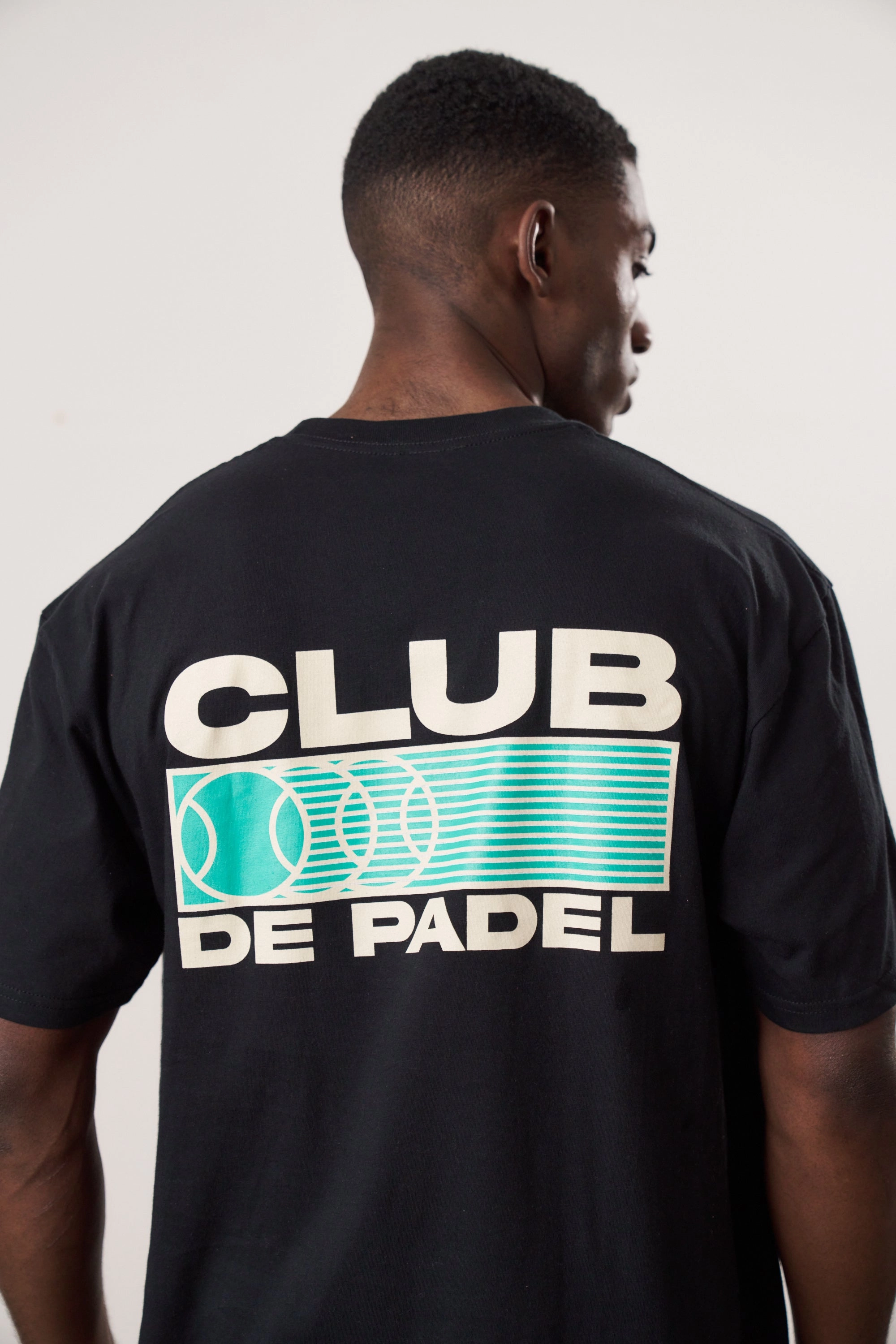Recycled Polyester Blend Smart Outfit Club de Padel 'Heritage' Tee - Black