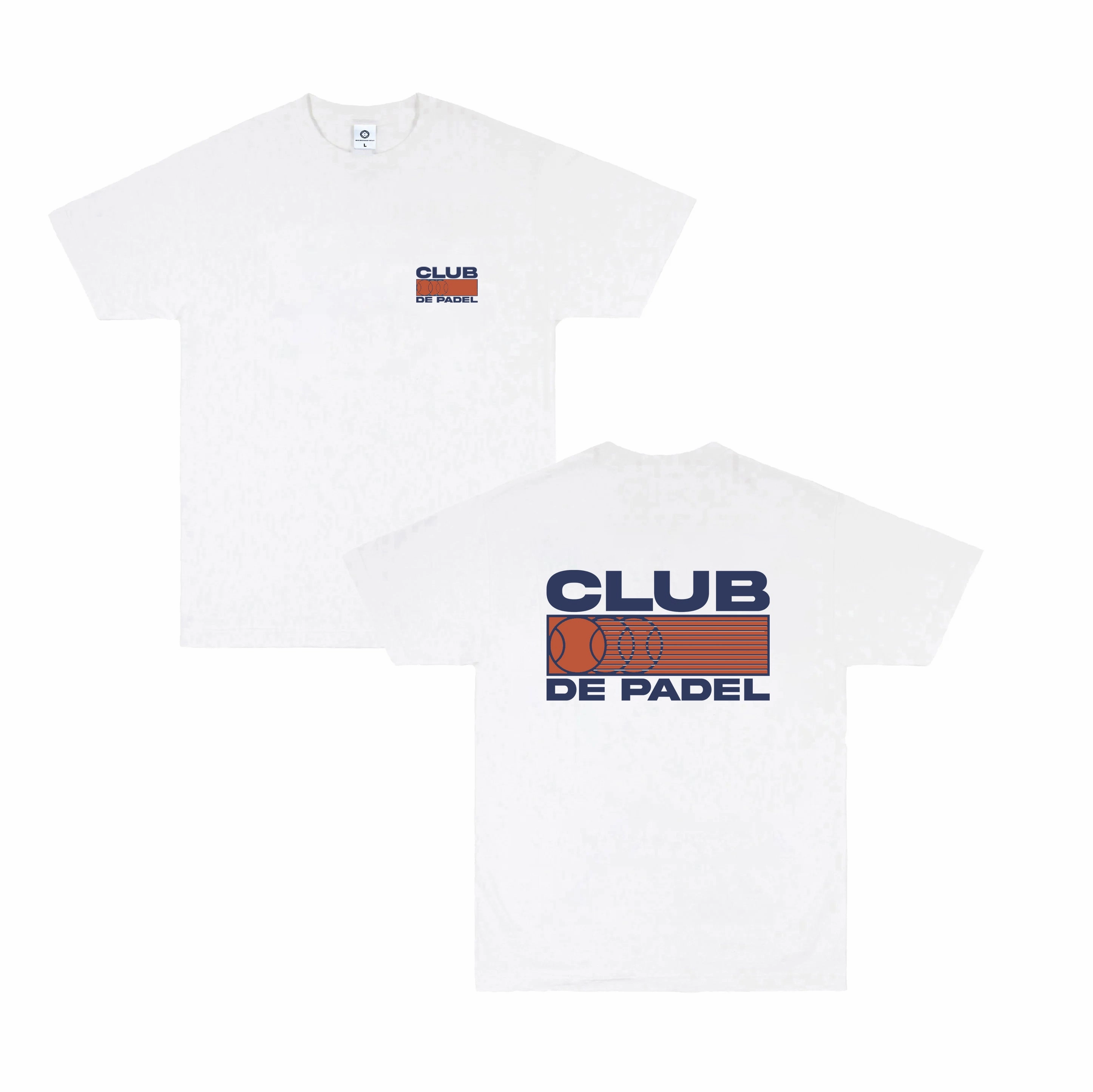 Club de Padel 'Heritage' Tee - White Lightweight Construction