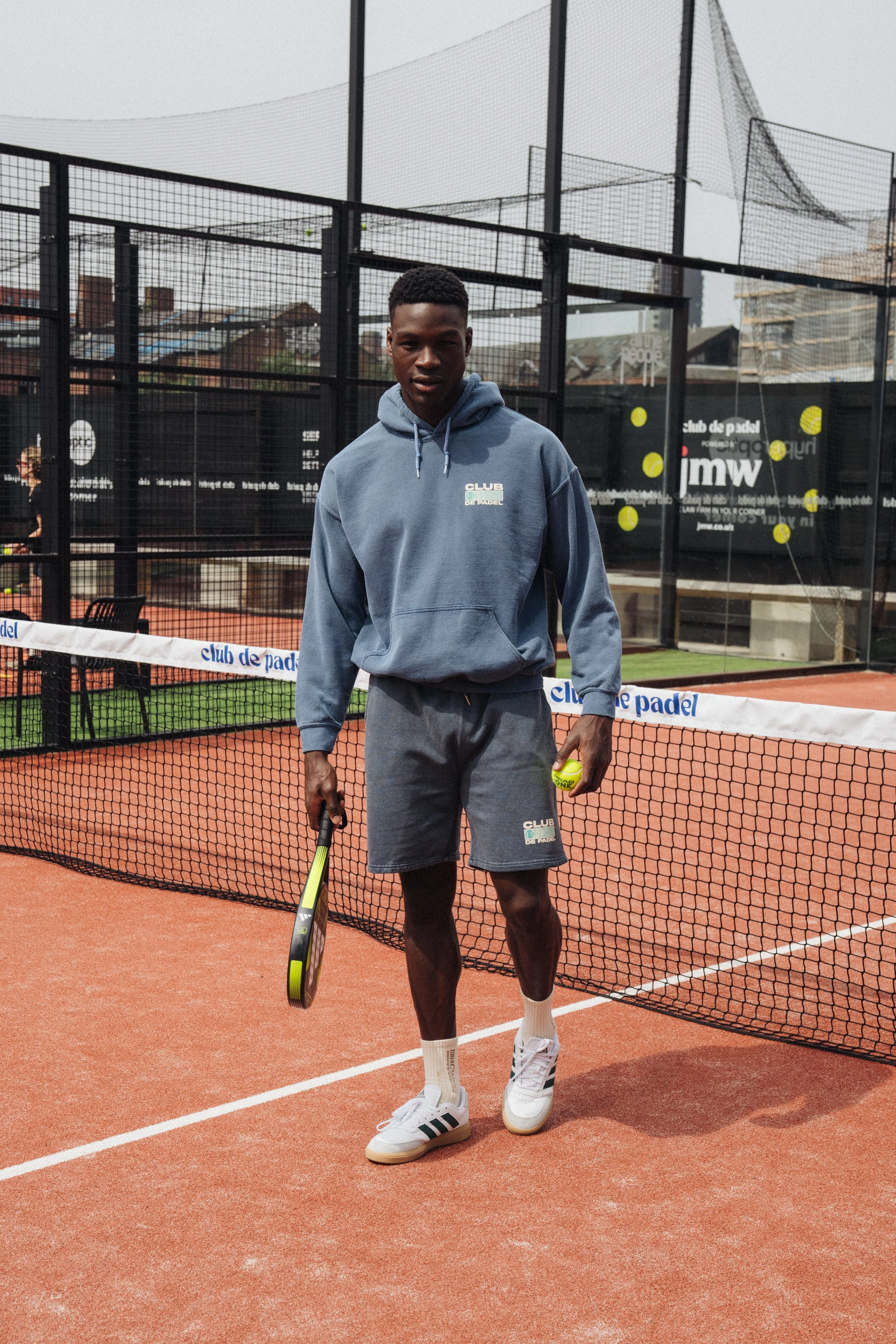 Club de Padel 'Heritage' Washed Jogger Shorts - Navy Sweat Resistant Fabric Double Layered Construction