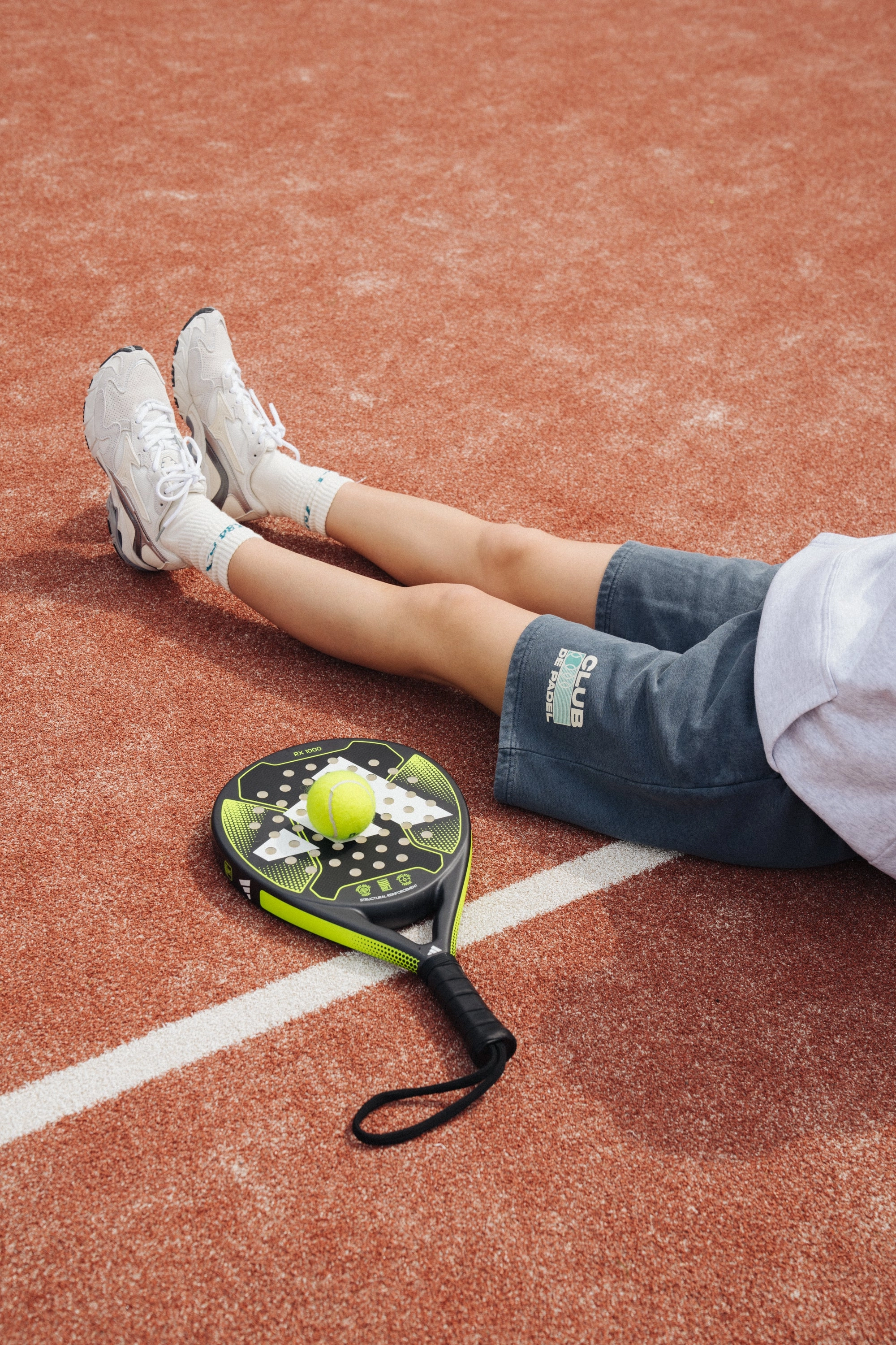 Mood Casual Club de Padel 'Heritage' Washed Jogger Shorts - Navy
