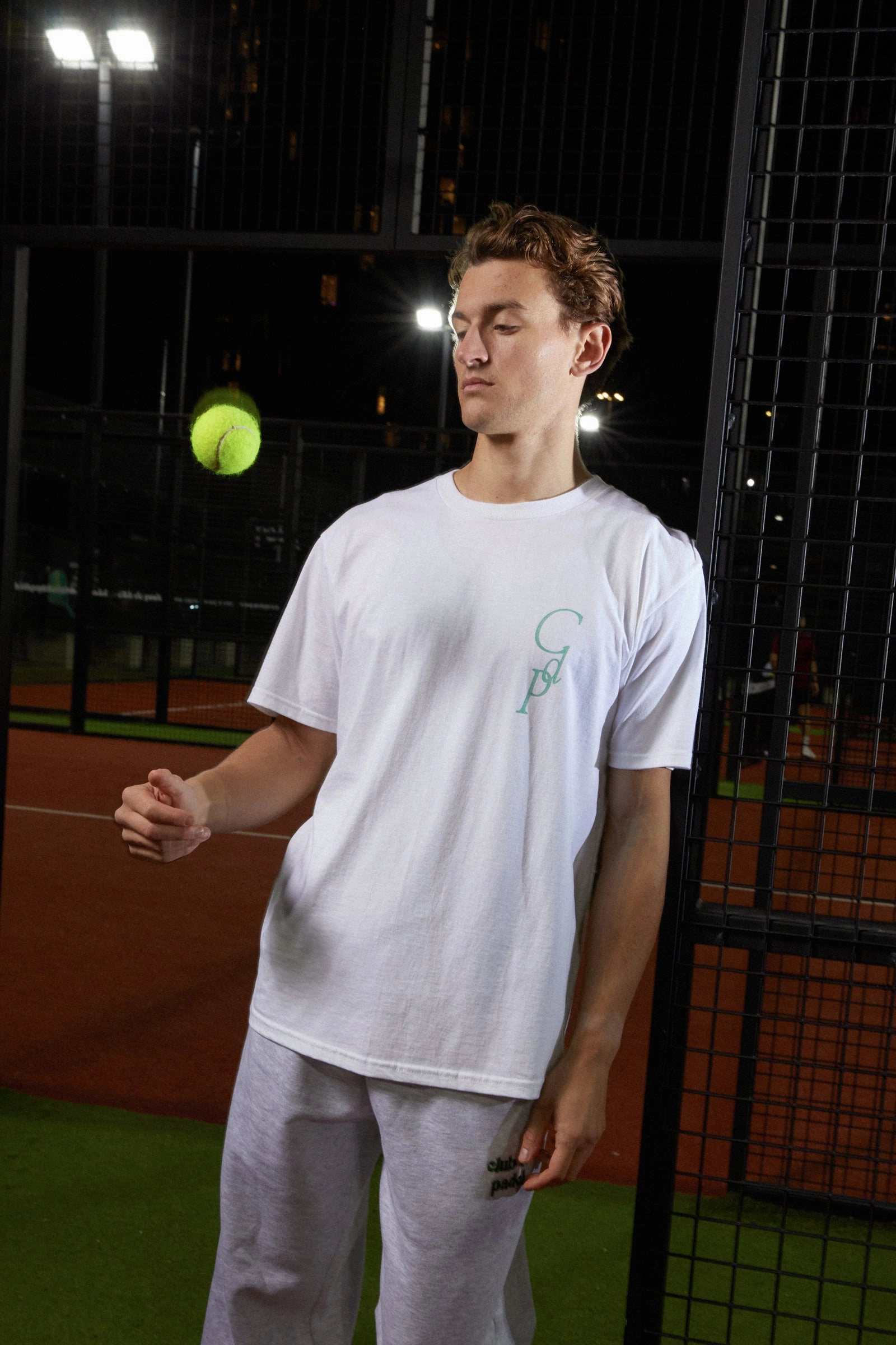 Club de Padel 'Retro' Tee - White Elderly Comfort Odor-resistant