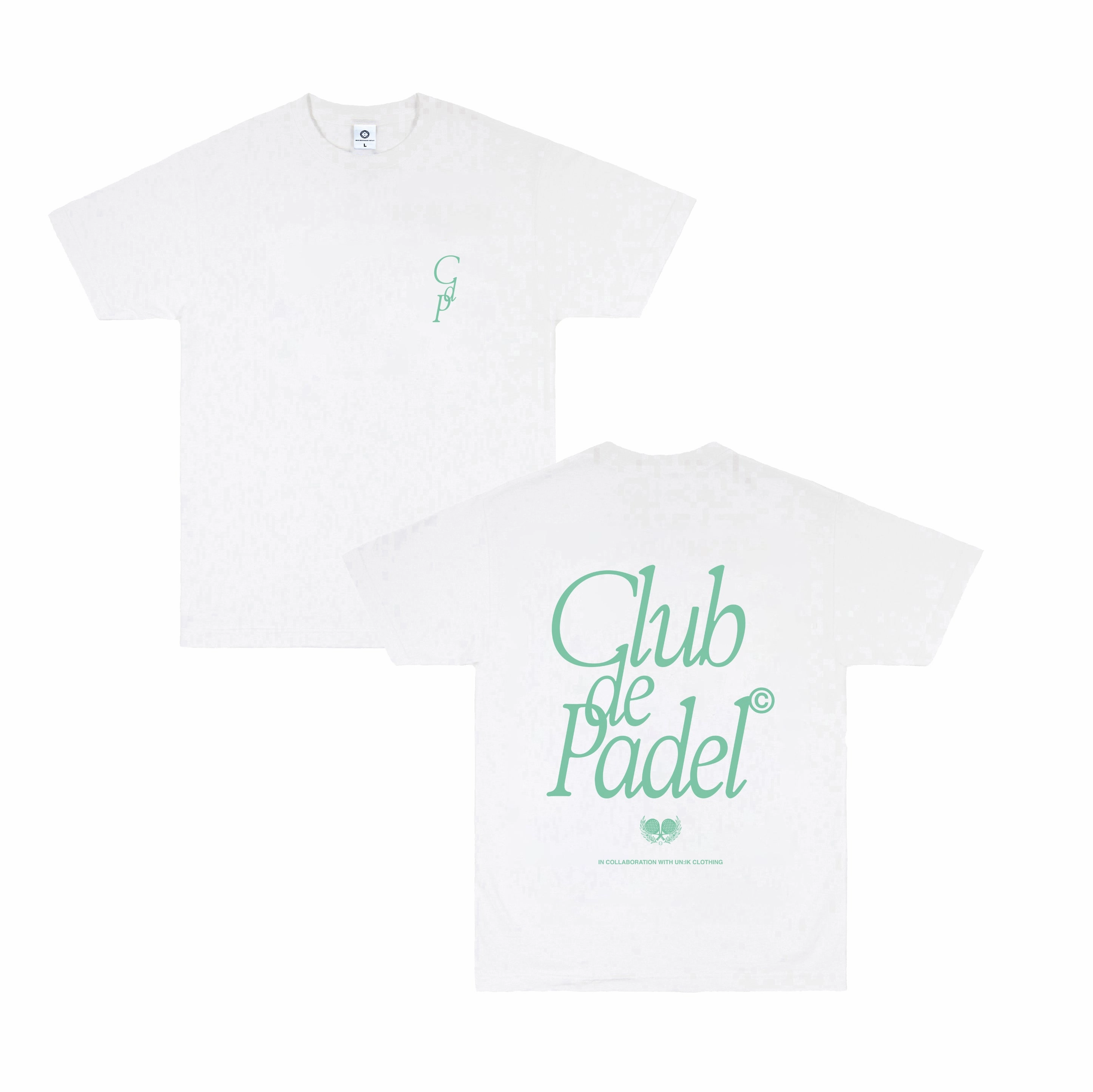 Club de Padel 'Retro' Tee - White Ultra Soft Blend Hypoallergenic Fibers