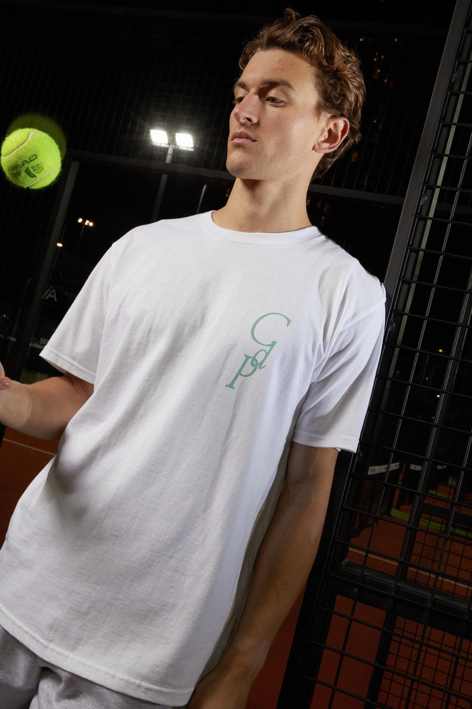 Club de Padel 'Retro' Tee - White Beach Wear