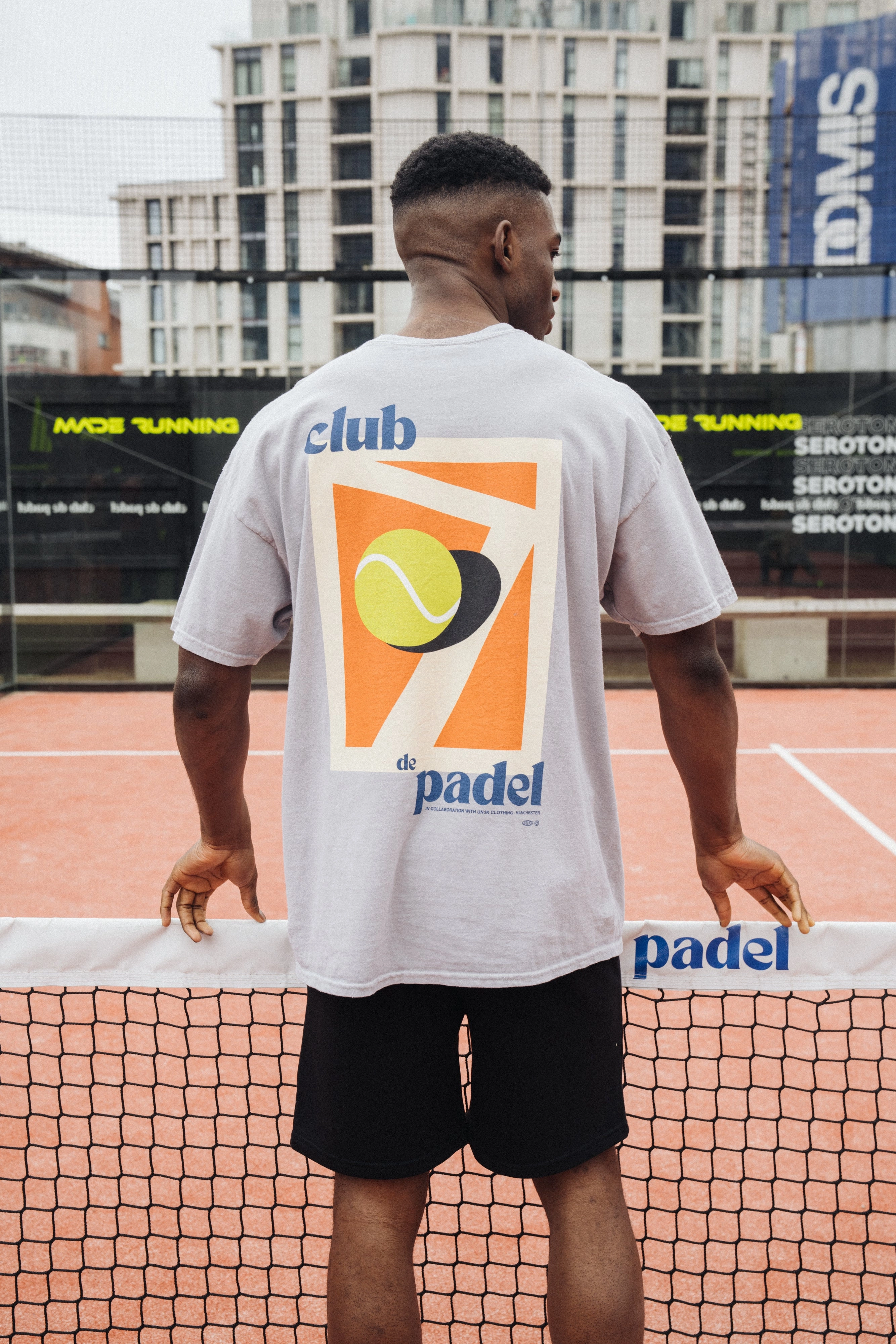 college Club de Padel 'Summer Court' Vintage Washed Tee - Ash