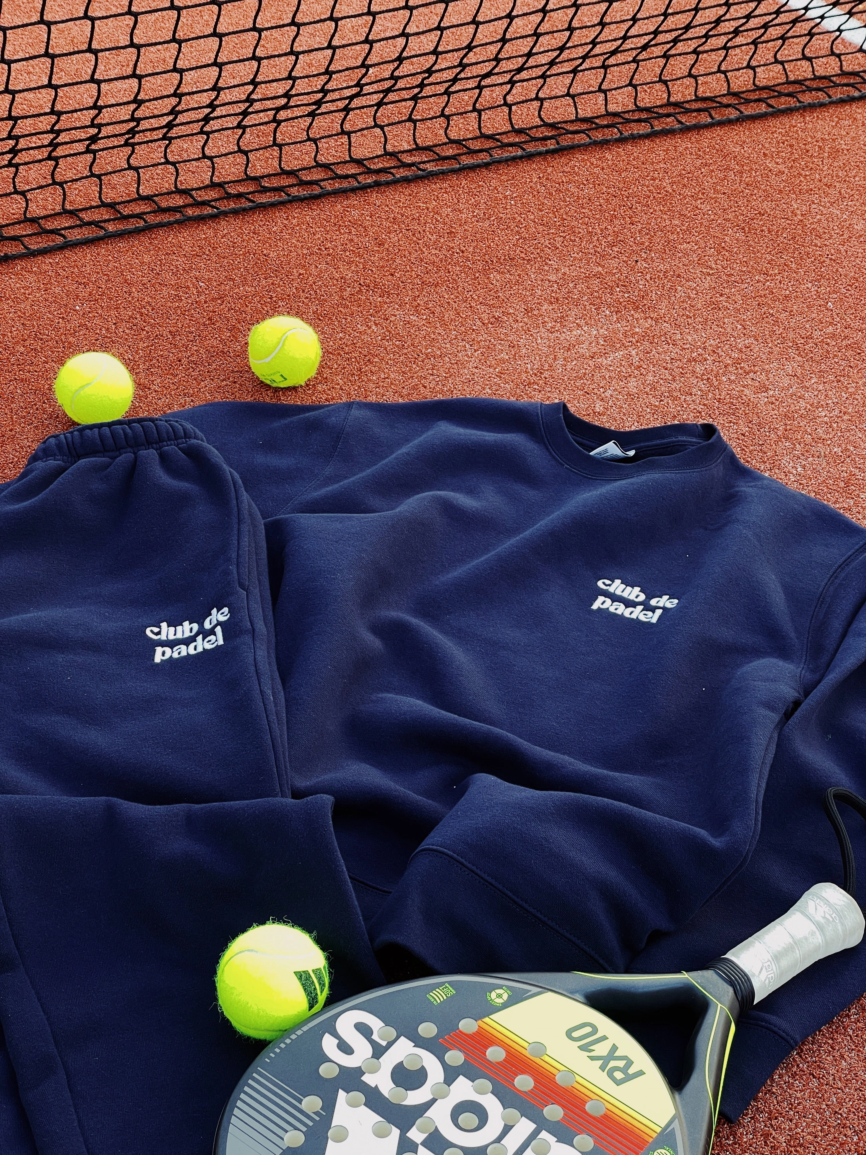 Club de Padel Logo Joggers - Navy Flexible Waistband Ultra Soft Texture