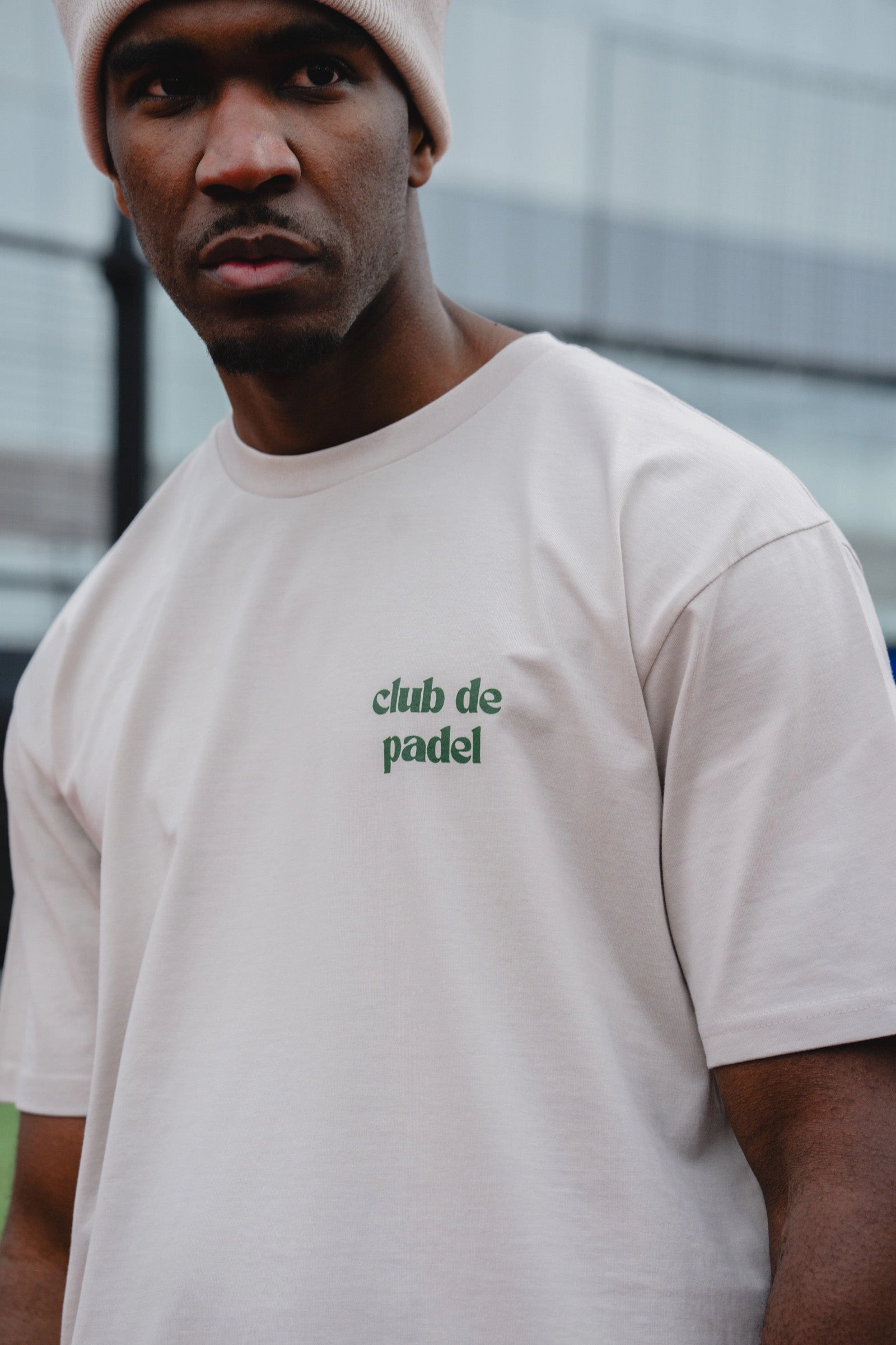 Fashion Comfort Club de Padel Logo Tee - Bone