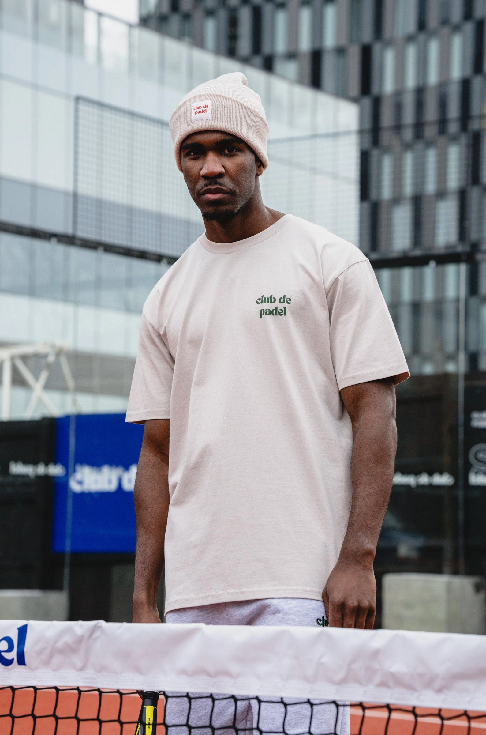 Fashion Comfort Club de Padel Logo Tee - Bone