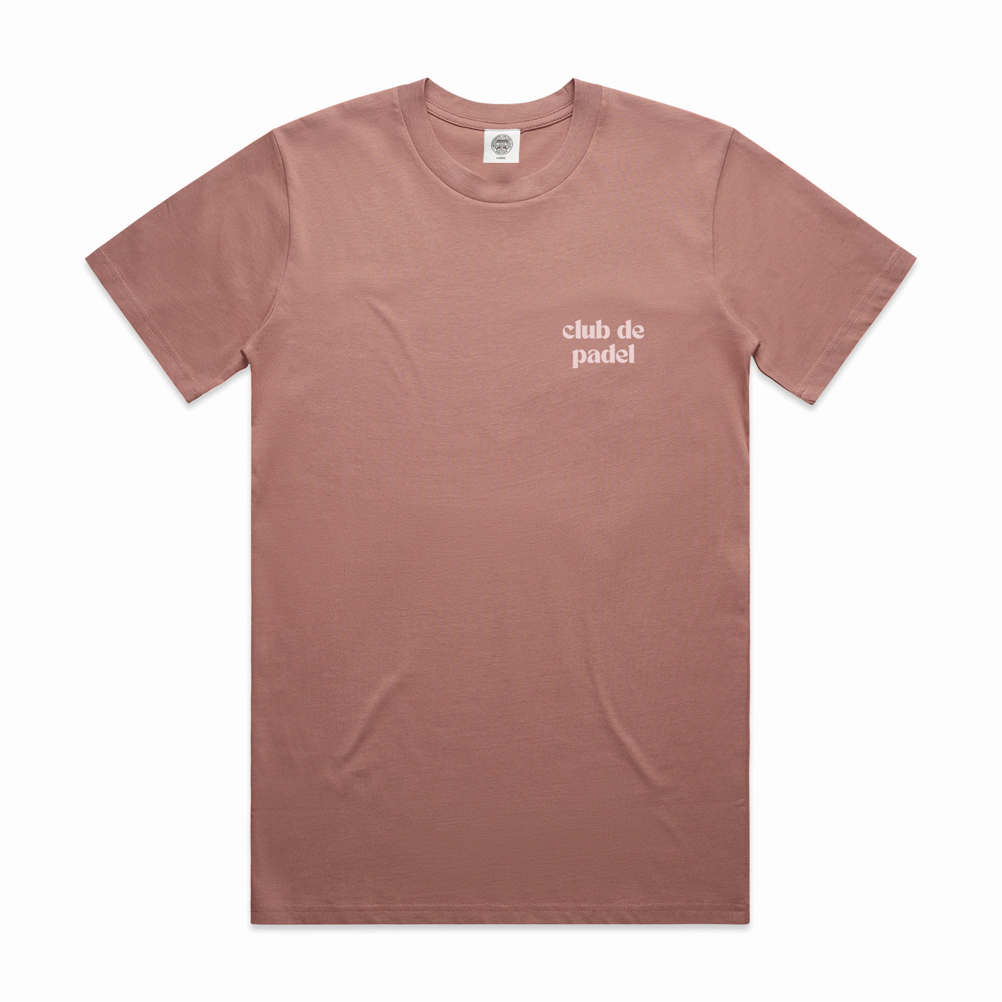 discount offer High Density Cotton Club de Padel Logo Tee - Dusty Pink