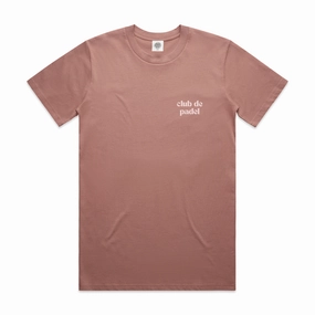 discount offer High Density Cotton Club de Padel Logo Tee - Dusty Pink