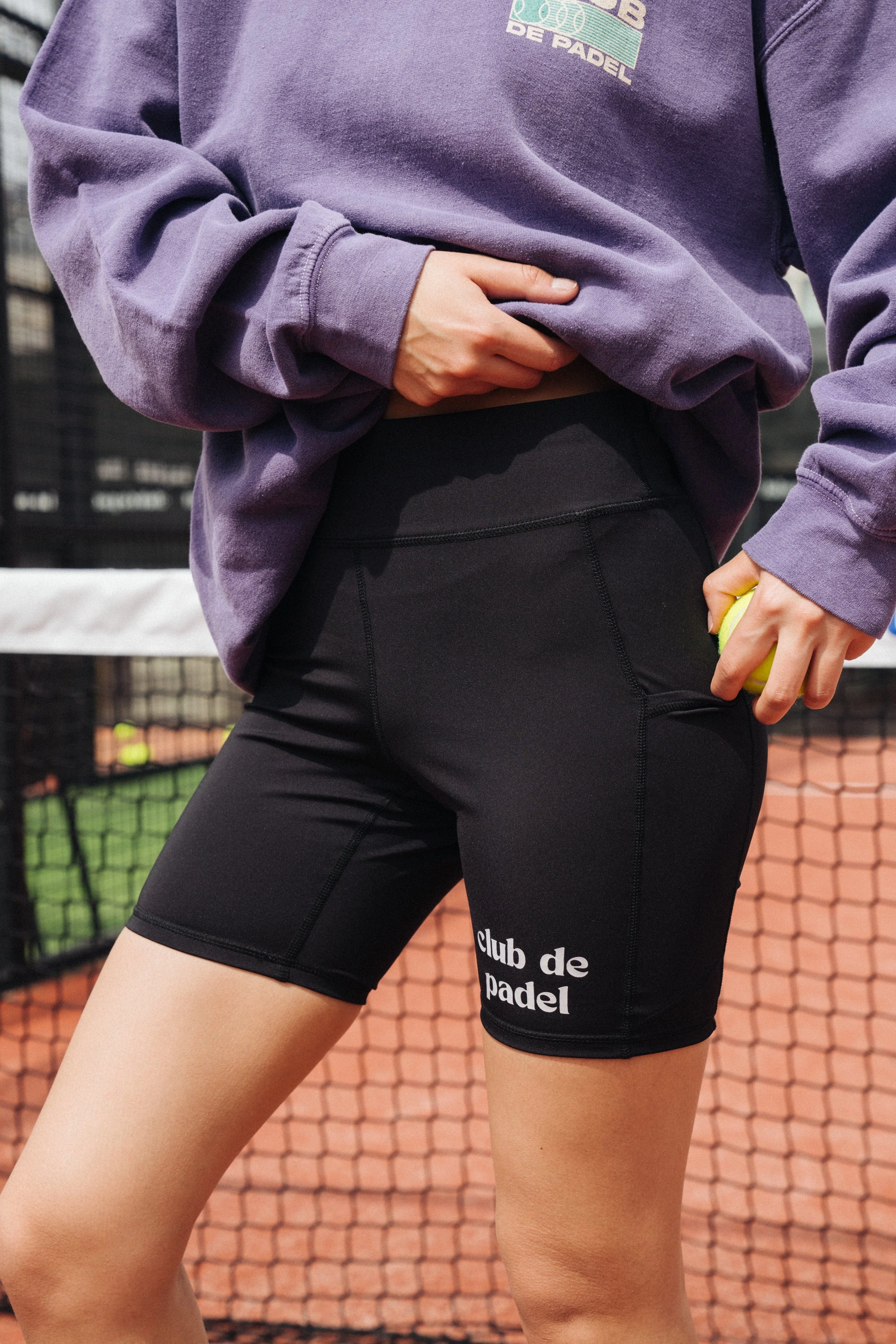 Club de Padel Logo WMNS Active Shorts - Black Summer Vibes Smart Look