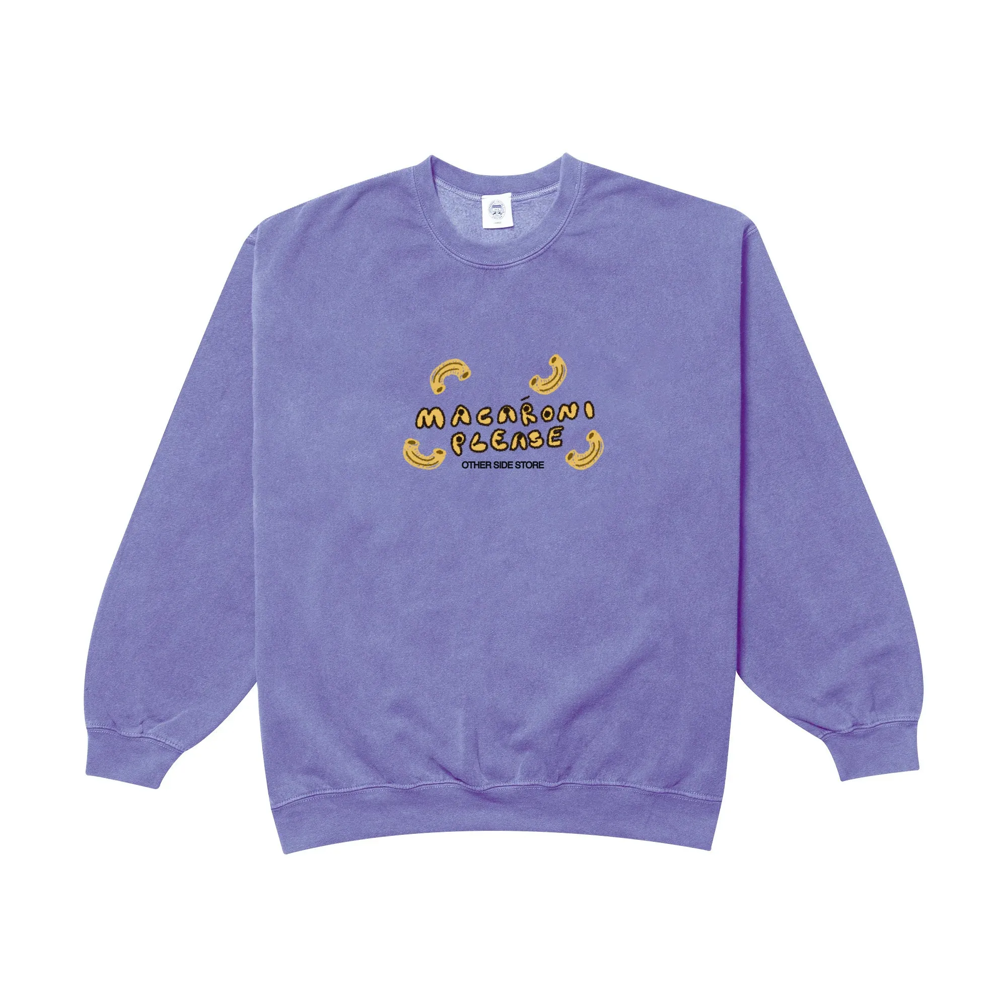 Machine washable Other Side Store 'Macaroni Please' Vintage Washed Sweater - Lilac