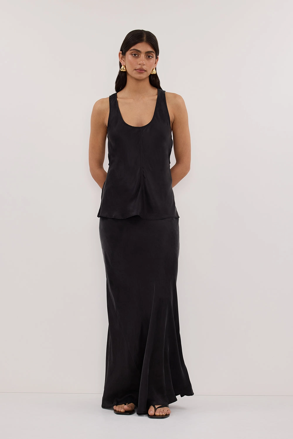 Breezy Mood COLETTE BLACK SILK SKIRT